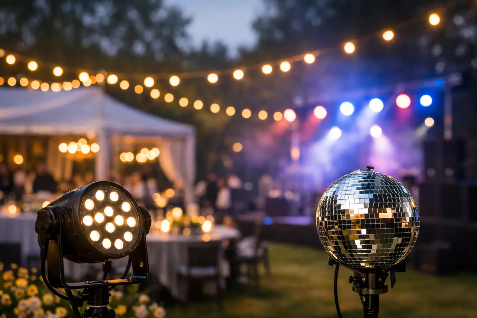 Iluminación para fiestas alquiler sin errores
