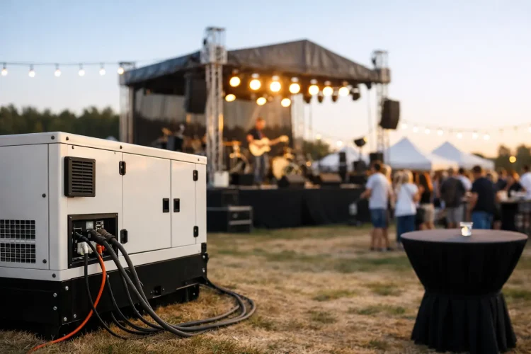 Generador eléctrico para eventos sin fallas
