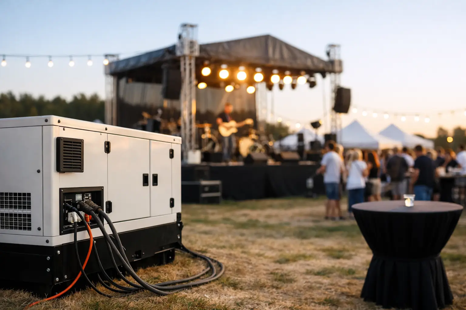 Generador eléctrico para eventos sin fallas