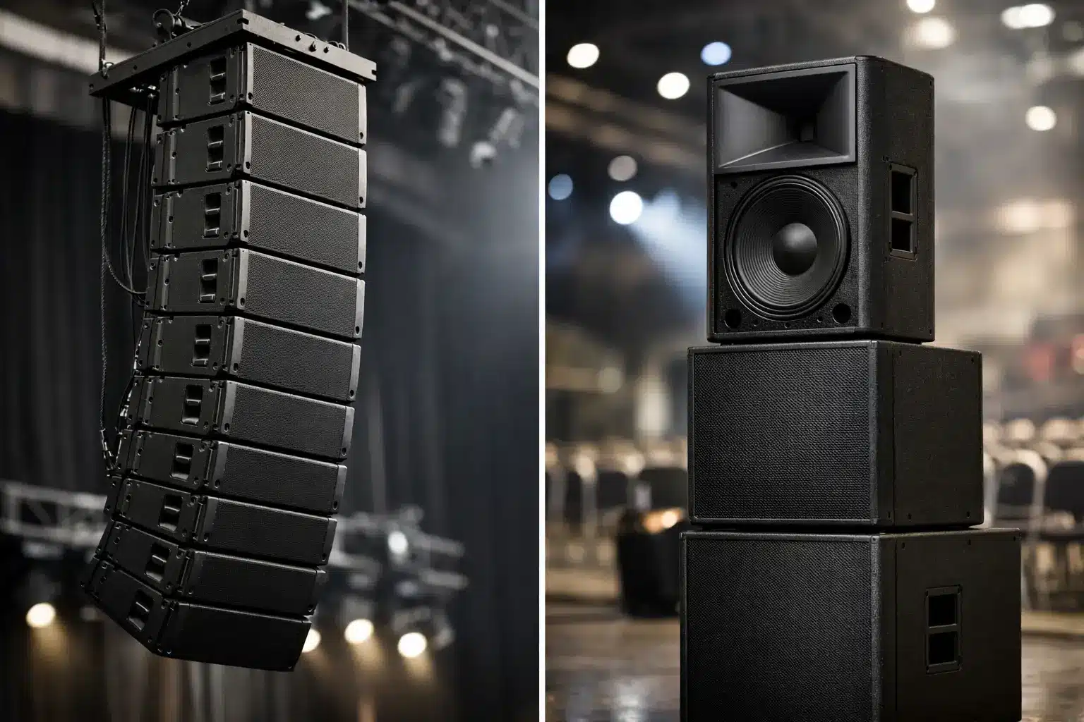 Sonido line array versus convencional, cuál elegir