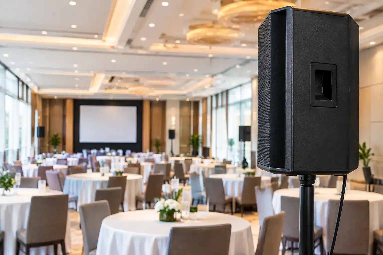 Acústica para salón de eventos sin mal sonido